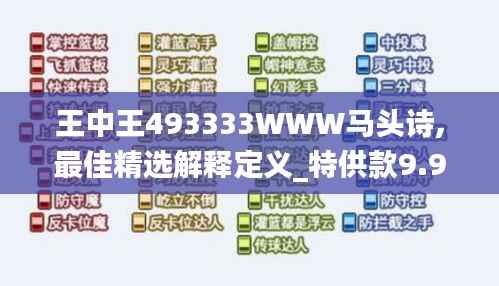 王中王493333WWW马头诗,最佳精选解释定义_特供款9.957