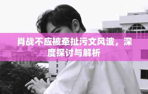 肖战不应被牵扯污文风波，深度探讨与解析
